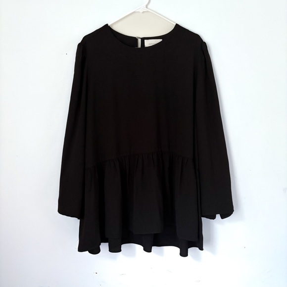 Pomander Place Carlota Peplum Blouse. Black size XXXL - Picture 4 of 9